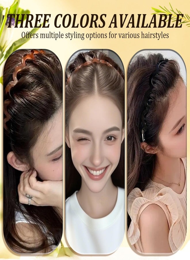 EuftEale U Shape Fashion Tooth Hair Comb Headband,Zig Zag Headbands for Women，High Cranium Head Band,Wavy Teeth Hairs Hoop for Women Girls Hairs Accessory Styling(4PCS) - Image 2